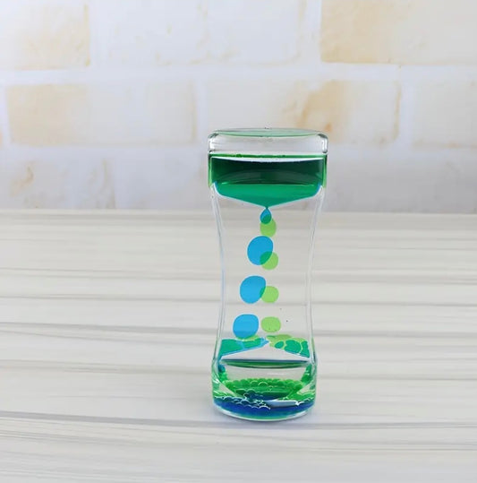 liquid motion hourglass toy