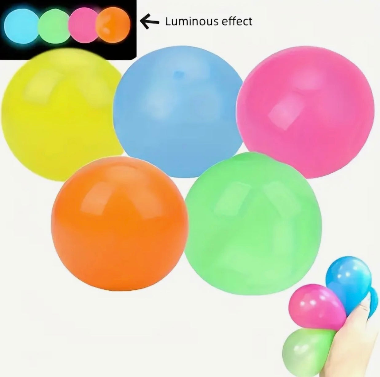 It glows squeeze ball